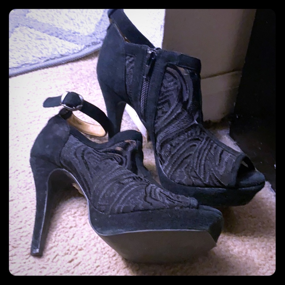 Campbell  peep toe booties